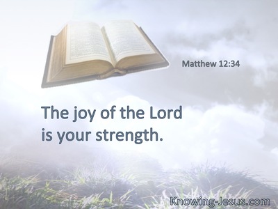 The joy of the Lord is your strength.
